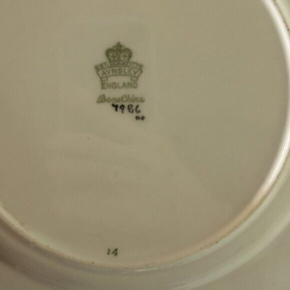 John Ansley Bone China 7986 00 Place Setting Gold Leaf Ornate Pink Vtg - Picture 14 of 16